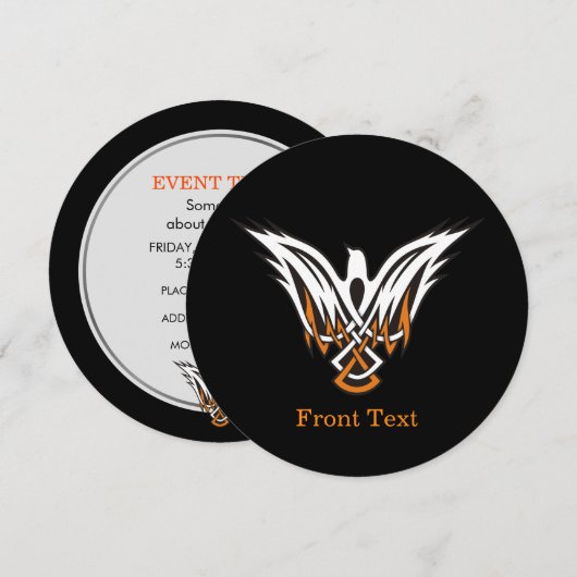 ケルトの鳥 招待状 (正面/裏面)