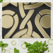 ケルトの黄金の結び目 キッチンタオル (折り畳み)