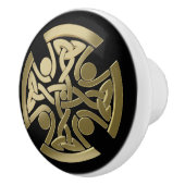 ケルトの黄金の結び目 セラミックノブ (右)