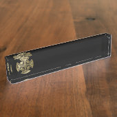 ケルトの黄金の結び目 デスクネームプレート (側面)