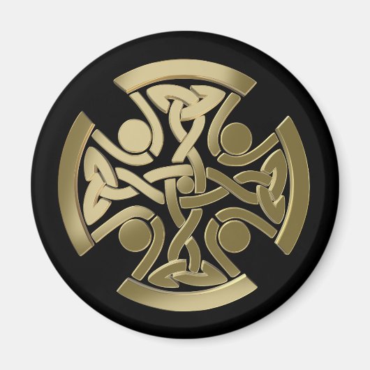 ケルトの黄金の結び目 マグネット (正面)