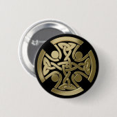 ケルトの黄金の結び目 缶バッジ (正面&裏面)