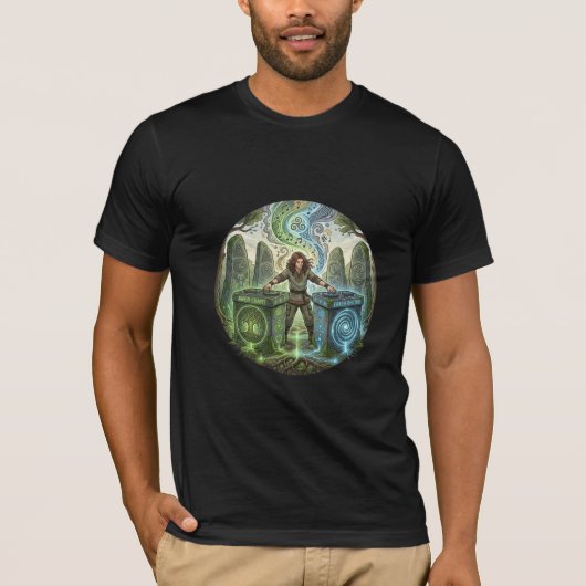 ケルトのDJ儀式イラストTシャツ Tシャツ (正面)