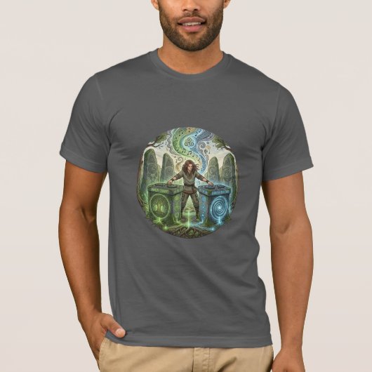 ケルトのDJ儀式イラストTシャツ Tシャツ (正面)
