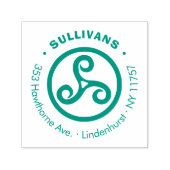 ケルトはっきりしたトリプルスパイラルファミリー差出人住所 セルフインキングスタンプ (デザイン)