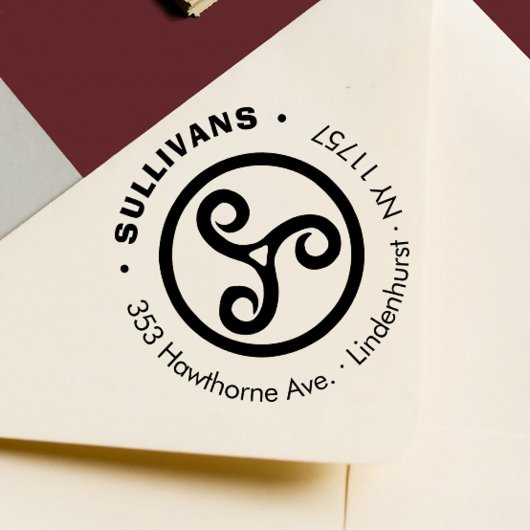 ケルトはっきりしたトリプルスパイラルファミリー差出人住所 セルフインキングスタンプ