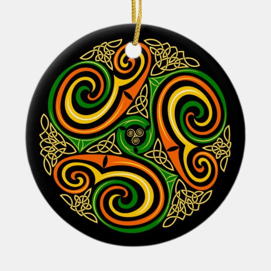 ケルトらせん状オーナメント セラミックオーナメント (正面)