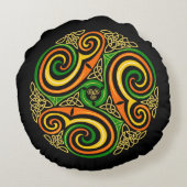 ケルトらせん状円枕 ラウンドクッション (裏面)