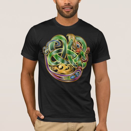 ケルトアートノットドラゴン Tシャツ (正面)