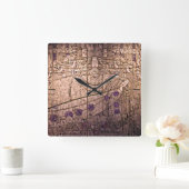 ケルトインスパイアアールヌーボー時計 スクエア壁時計 (ホーム)