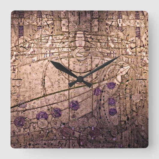 ケルトインスパイアアールヌーボー時計 スクエア壁時計 (正面)