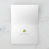 ケルトインスパイアシャムロックパタン聖パトリックの日 カード (内部)