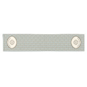 ケルトインスパイアス織りグラフィッククリームブラック ショートテーブルランナー (横)