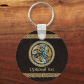ケルトウルフ結び糸細工トライアド キーホルダー (正面)