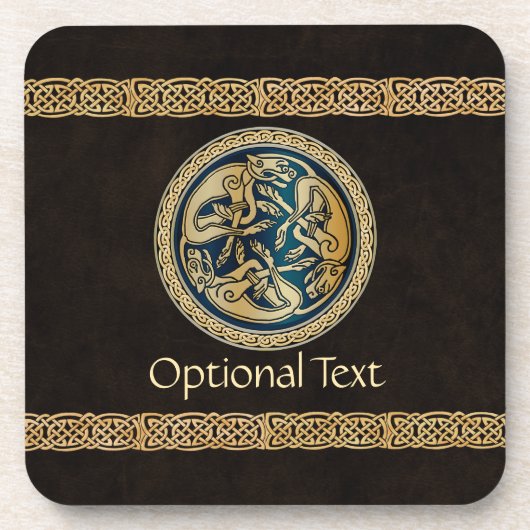ケルトウルフ結び糸細工トライアド コースター (正面)