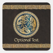 ケルトウルフ結び糸細工トライアド スクエアシール (正面)