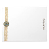 ケルトウルフ結び糸細工トライアド ノートパッド (正面)