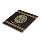 ケルトウルフ結び糸細工三徴 タイル (側面)