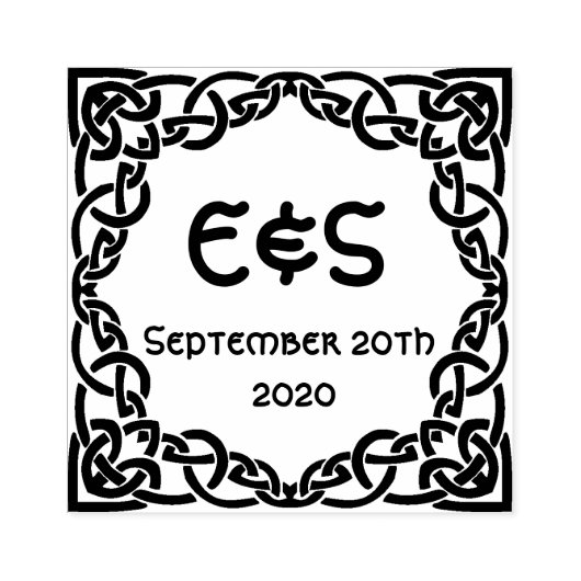 ケルトエレガントク結婚ケルト結び目模様 ラバースタンプ (インプリント)