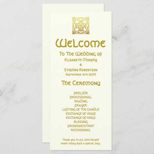 ケルトエレガントク結婚金ゴールド |式プログラム プログラム (正面/裏面)