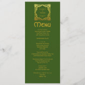 ケルトエレガントス結婚グリーンフェイク金ゴールドケルト結び目模様 メニュー (正面)