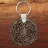 ケルトオーナメントエンボスオンレザー キーホルダー (正面)