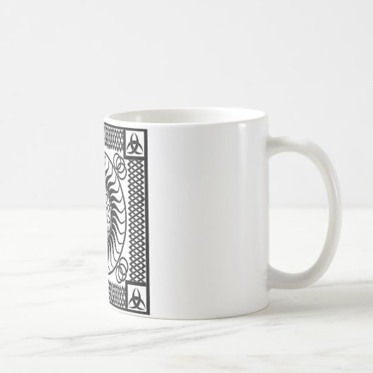 ケルトオーナメント独身の コーヒーマグカップ (右)