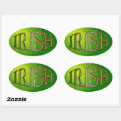 ケルトクラシックアイリッシュフラッグコレクション 楕円形シール (シート)