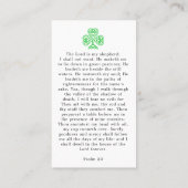 ケルトクロスシャームロックアイリッシュ葬式祈りの言葉 名刺 (裏面)