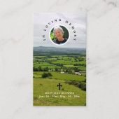 ケルトクロスシャームロックアイリッシュ葬式祈りの言葉 名刺 (正面)