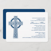 ケルトクロスファースト聖餐式招待状 招待状 (正面/裏面)