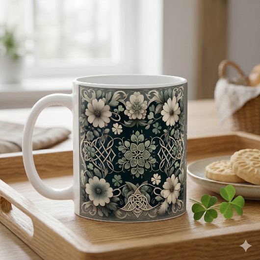 ケルトクローバーの花チャーム コーヒーマグカップ