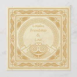 ケルトスタイルの結婚式招待状 クラダッハリング付き 招待状