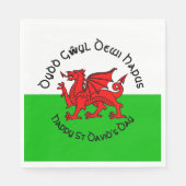 ケルトスタイルの聖デイビッドの日ランチョンおめでとうございます スタンダードランチョンナプキン (正面)