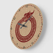 ケルトスタイルオロボロス ラージ壁時計 (傾斜)