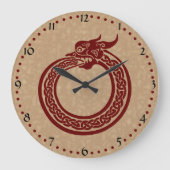 ケルトスタイルオロボロス ラージ壁時計 (正面)