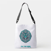 ケルトティール（緑がかった色）タイガー クロスボディバッグ (裏面)