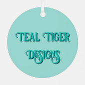 ケルトティール（緑がかった色）タイガー メタルオーナメント (裏面)