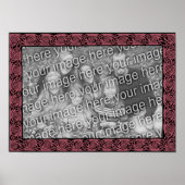 ケルトデザインプラム枠あなたの写真を追加 ポスター (正面)