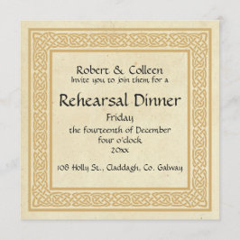 ケルトデザイン結婚のリハーサルディナー 招待状