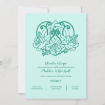 ケルトトリケトラハートノットフローラティール（緑がかった色）ハンドスティング