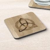 ケルトトリケートトラトリニティノットコルクコースター コースター (左側)