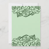 ケルトトリケートラアイリッシュハートグリーンハンドスティング 招待状 (裏面)