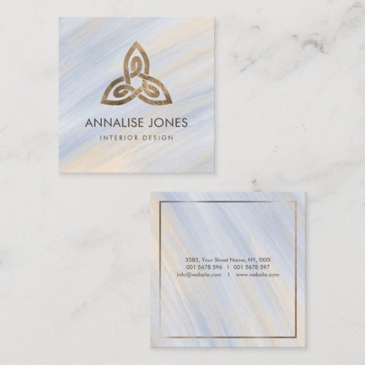 ケルトトリニエレガントティノットオーナメント スクエア名刺 (正面/裏面)