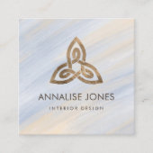 ケルトトリニエレガントティノットオーナメント スクエア名刺 (正面)