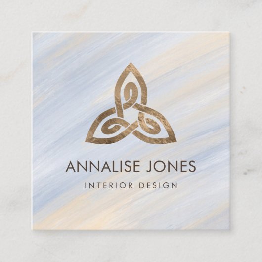 ケルトトリニエレガントティノットオーナメント スクエア名刺 (正面)