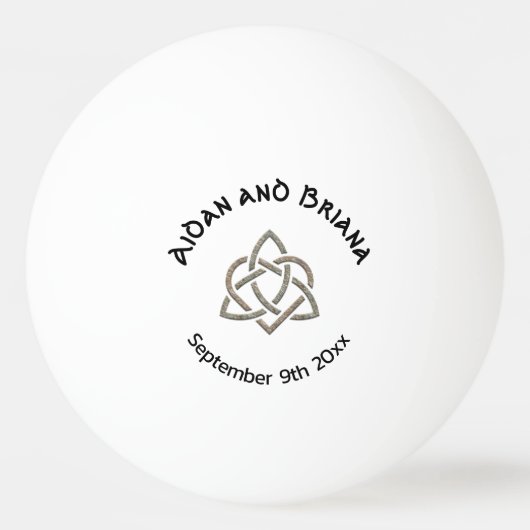 ケルトトリニティノットシンボル 卓球ボール (正面)