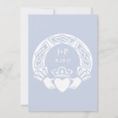 ケルトノットフレーム招待状 - 淡い青 招待状 (裏面)