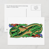 ケルトノット2匹の犬 - 色 ポストカード (正面/裏面)