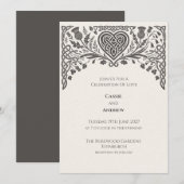 ケルトノット アザミの結婚式招待状 招待状 (正面/裏面)